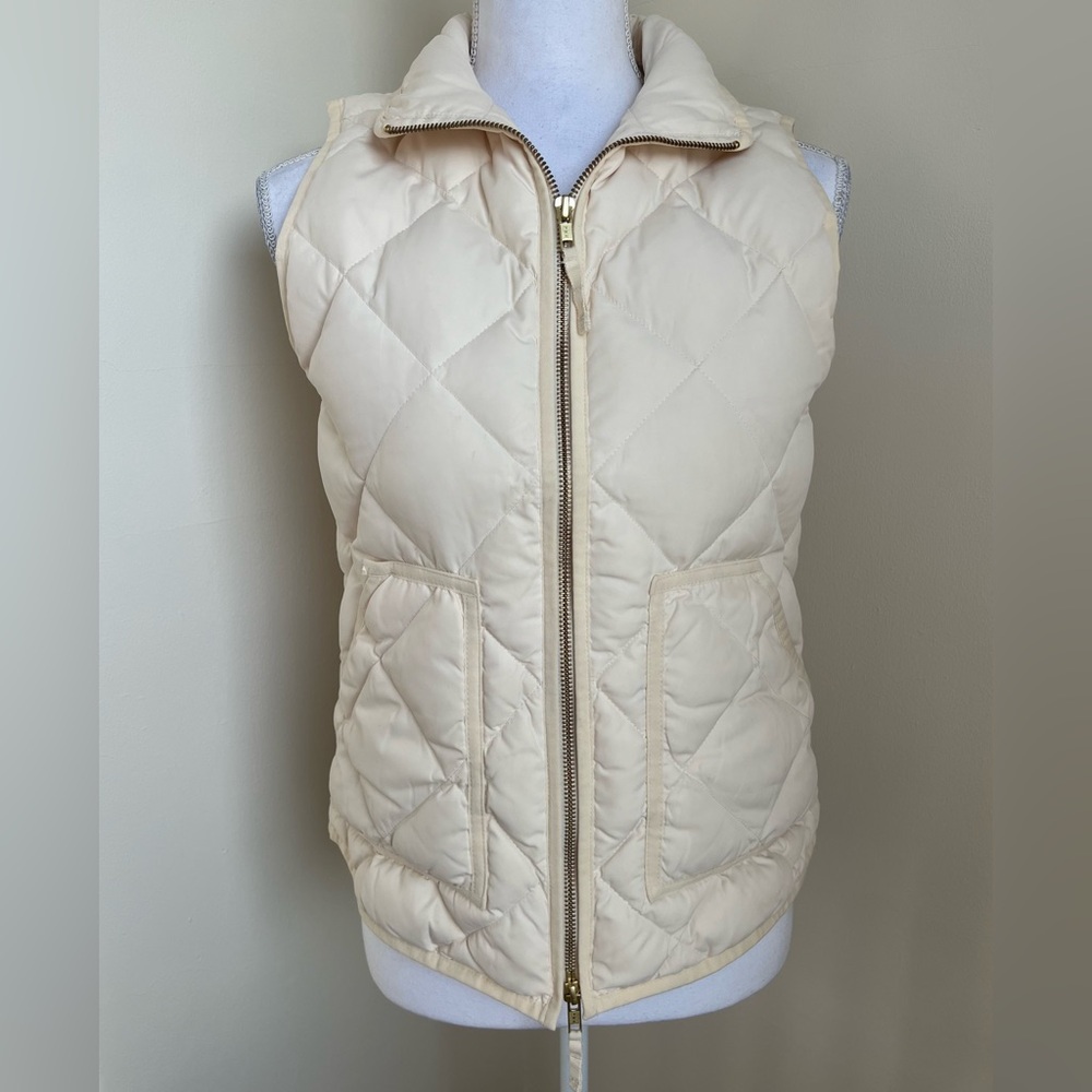 J. Crew Quilted Women's Vest in Cream Color XS